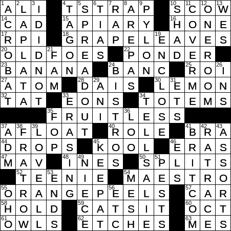 fruitless crossword clue