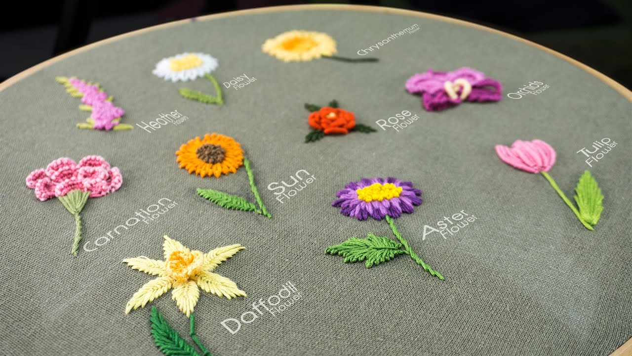 embroidery of flowers