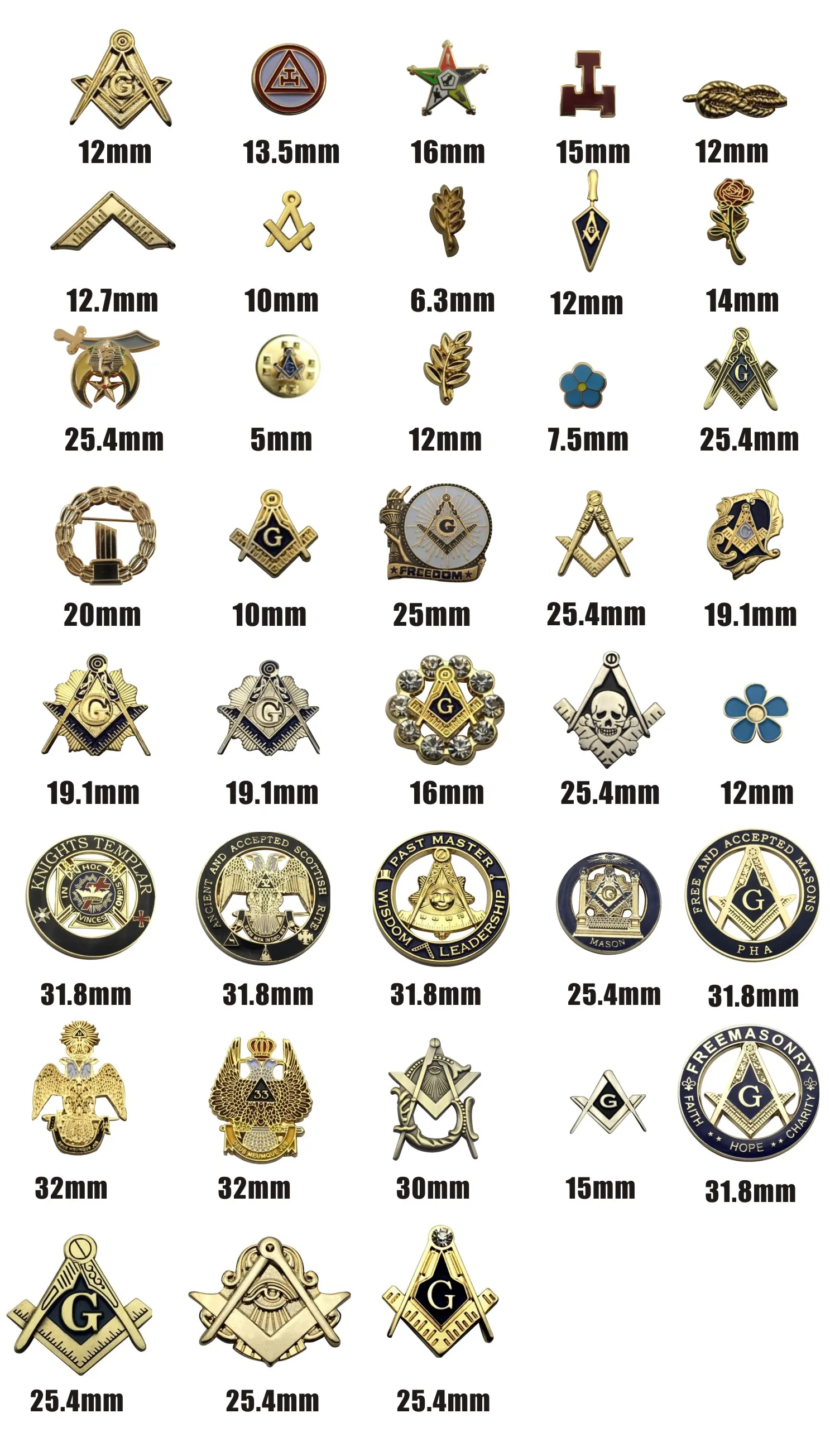 masonic pin badges