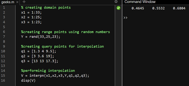 interpolate matlab