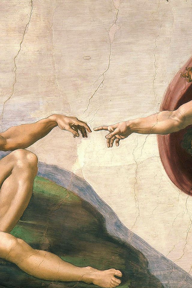 creation of adam phone wallpaper