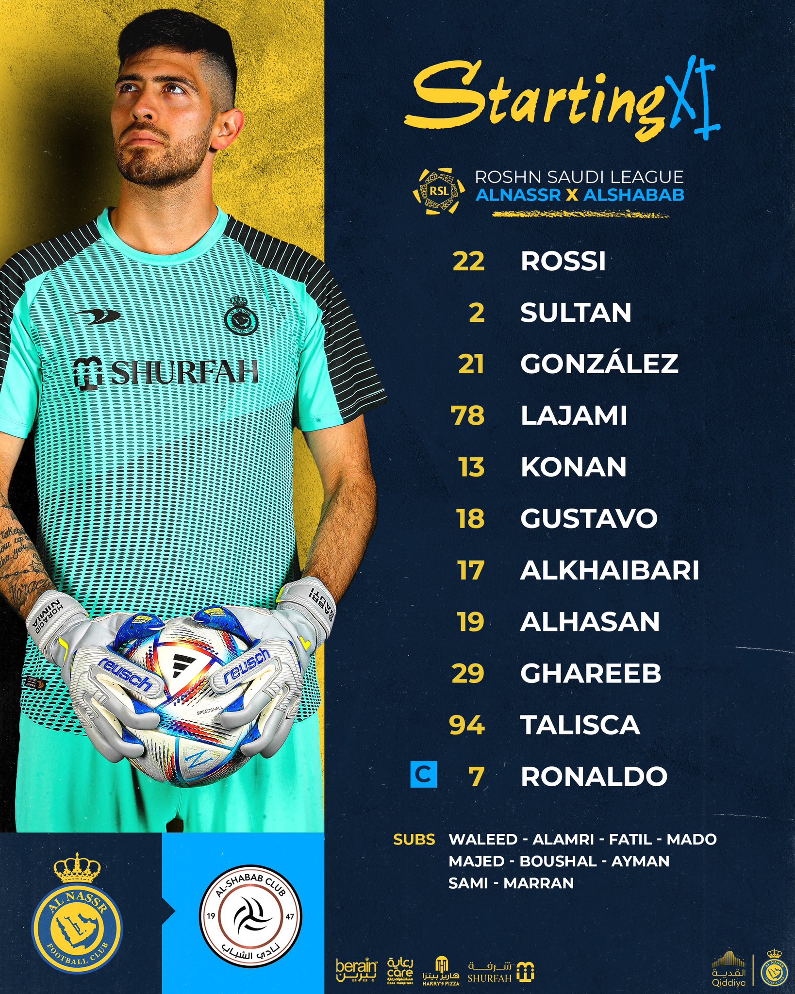 al-nassr vs al-shabab fc lineups