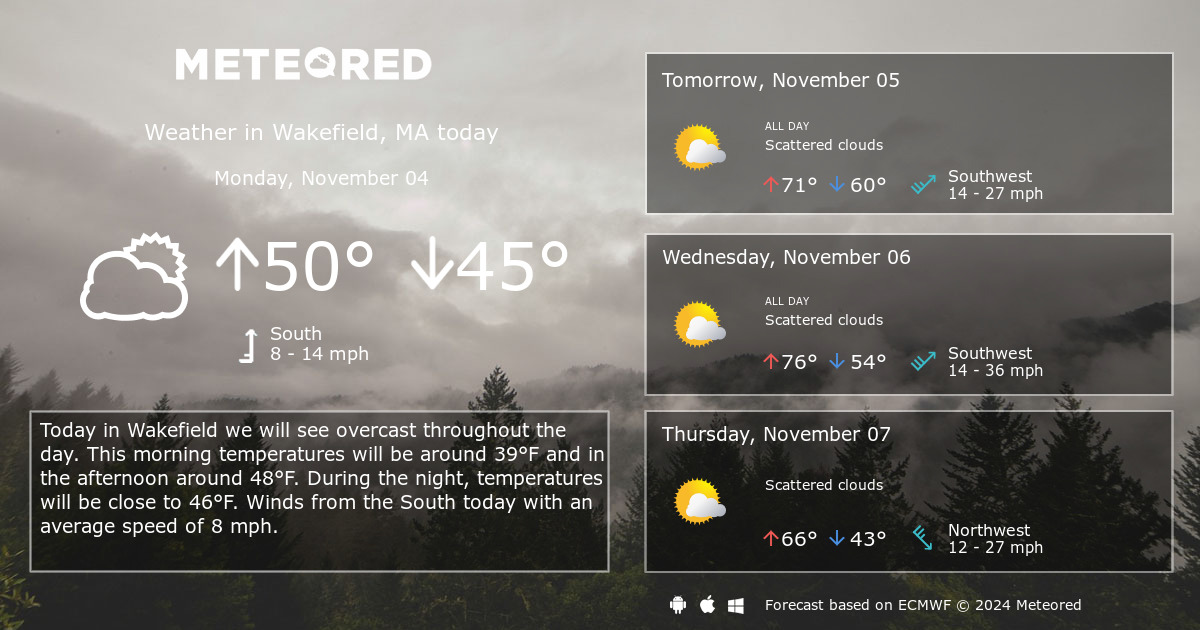 wakefield weather forecast 21 days