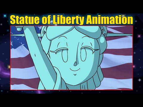 bikini statue of liberty animation