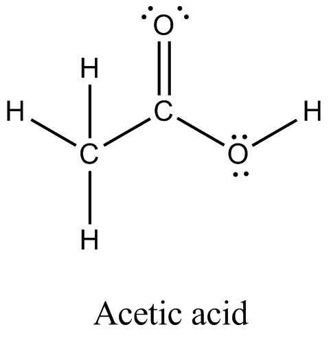 draw the lewis structure for acetic acid