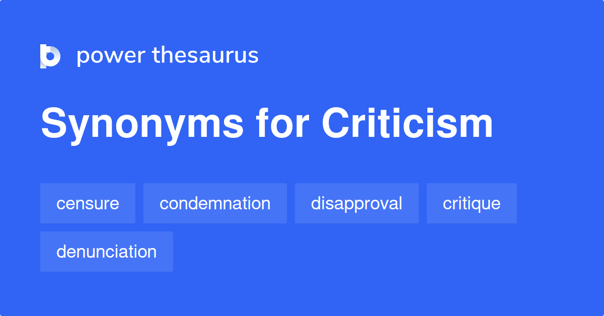 synonyms for criticism