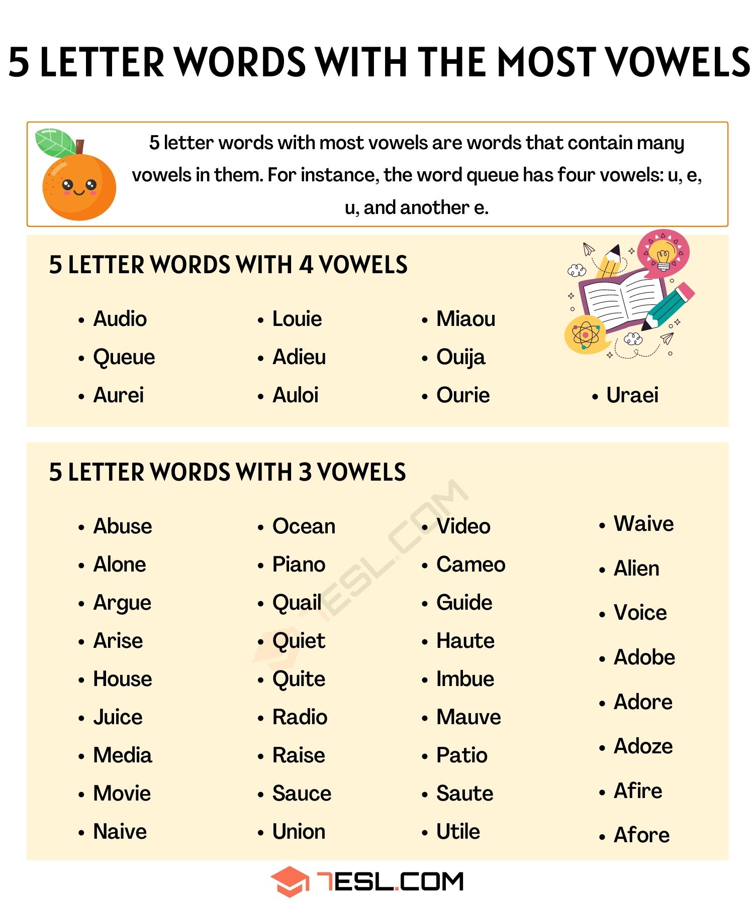 5 letter words with vowels