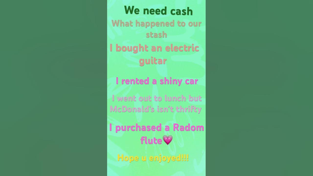 we need cash what happened to our stash lyrics