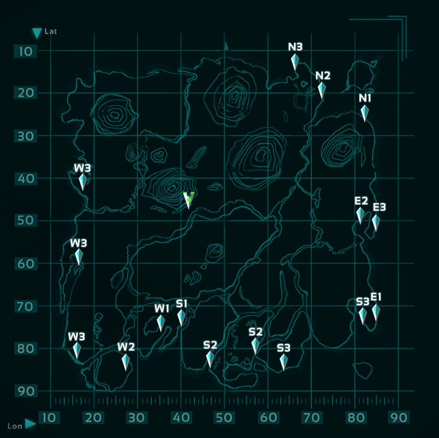 the island ark spawn map