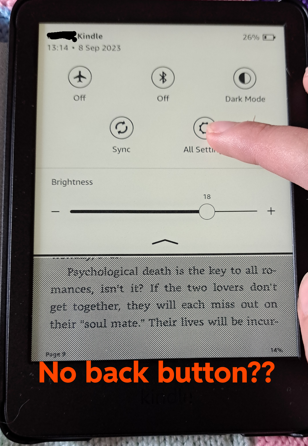 how to exit a book on kindle