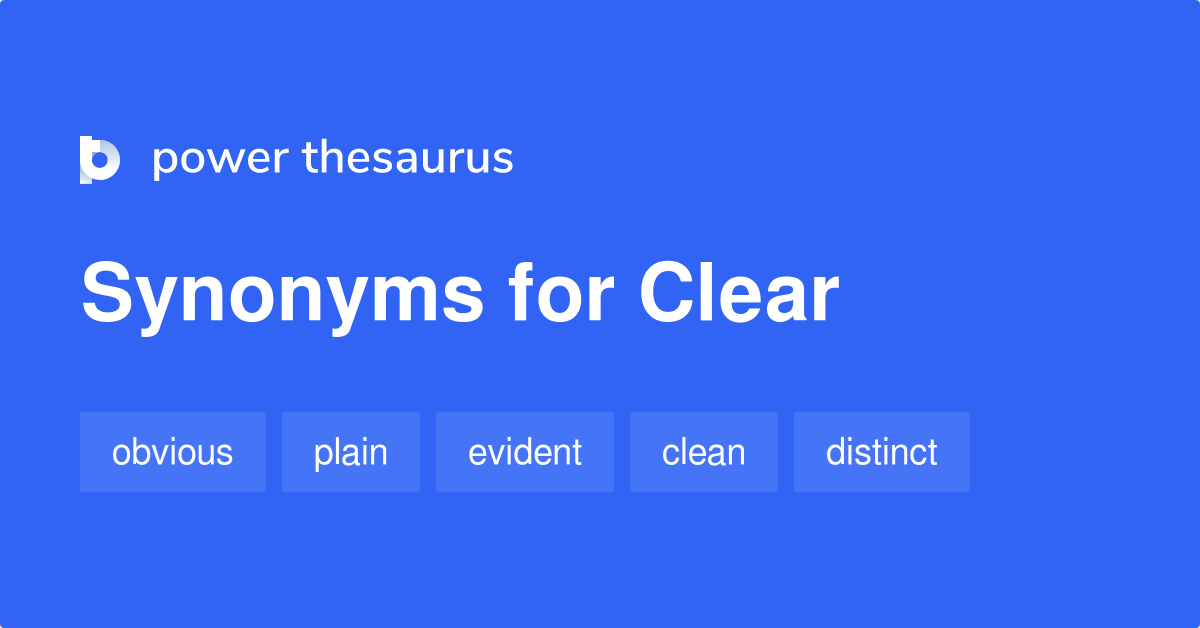 synonyms of clear