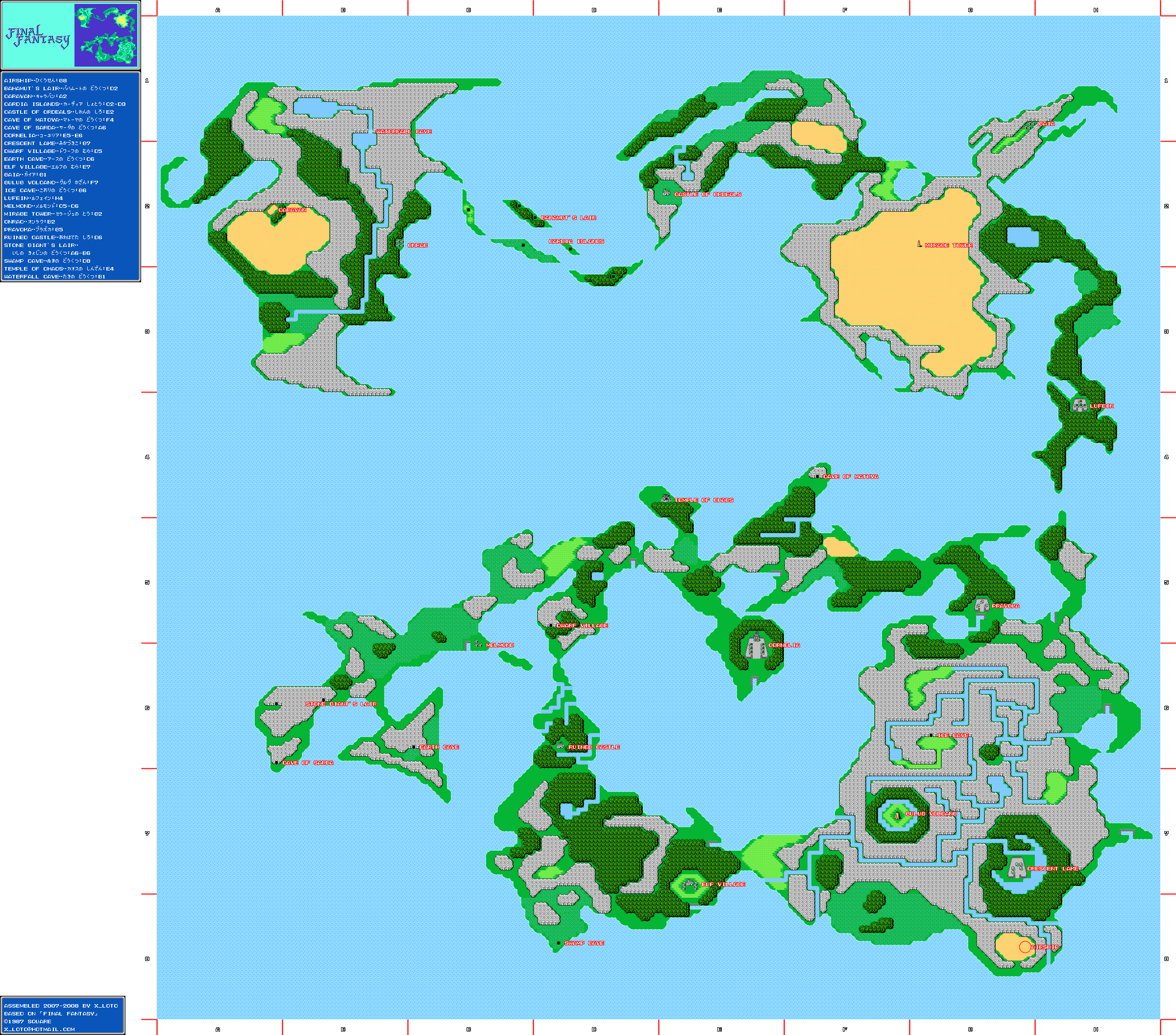 ff1 nes map