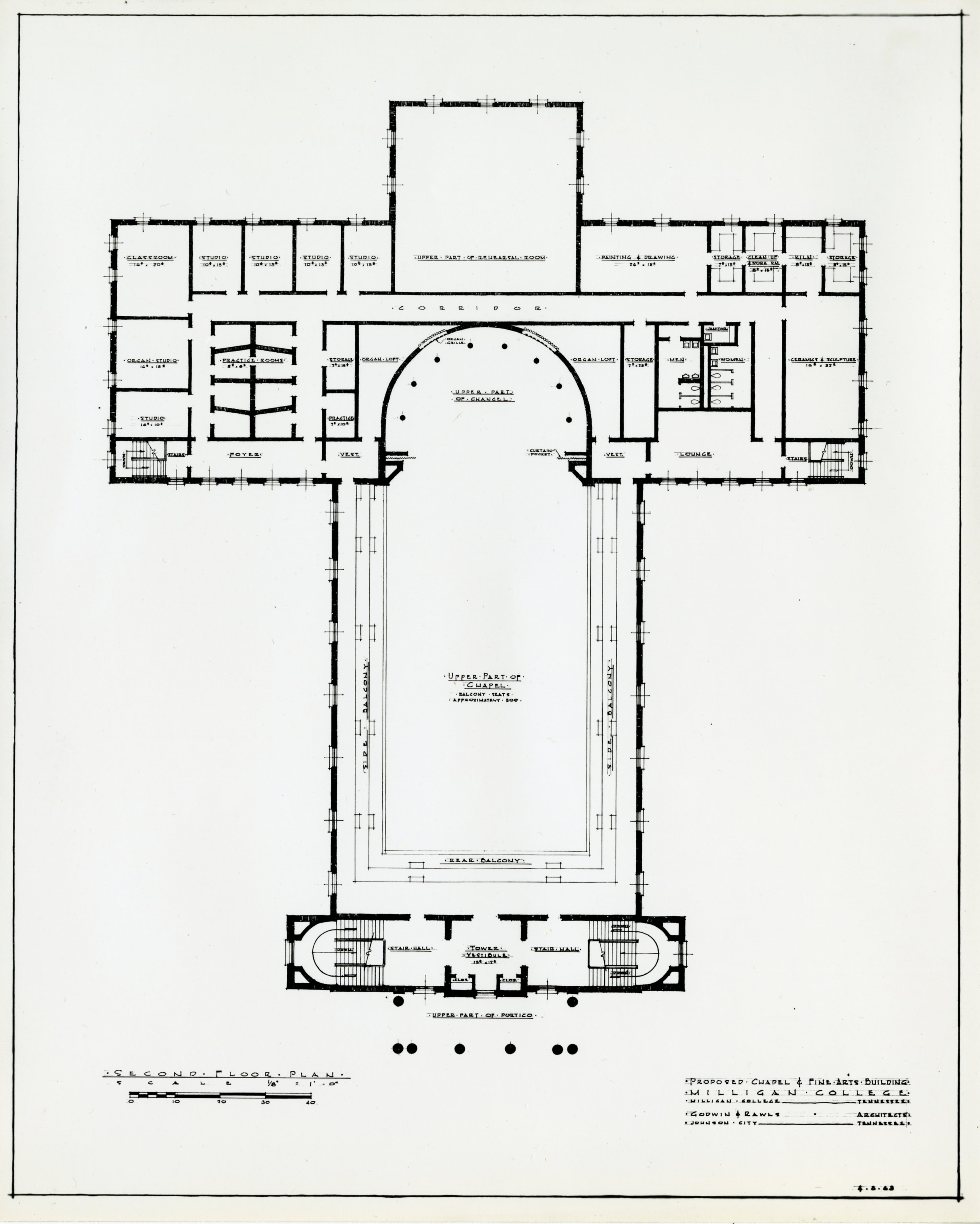 chapel floor plan with dimensions