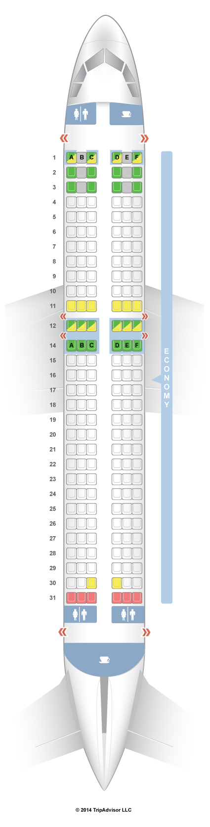 seat configuration a320