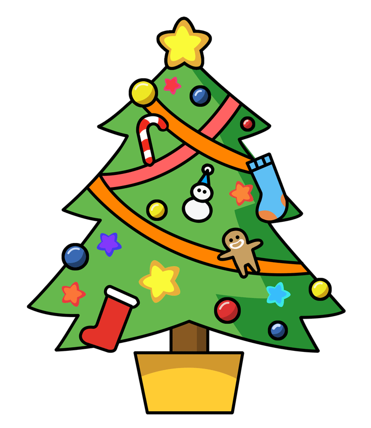 x mas tree cartoon images