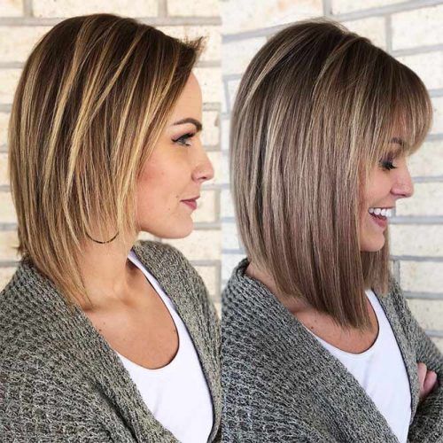 shoulder length bob haircuts with bangs