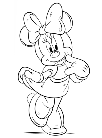 dibujo para pintar minnie