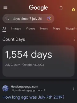 how many days till 7th august 2023