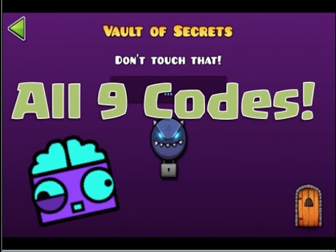 geometry dash all vault codes