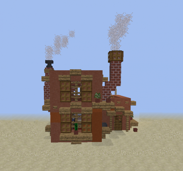 minecraft clay house