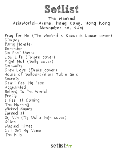 the weeknd setlist aus