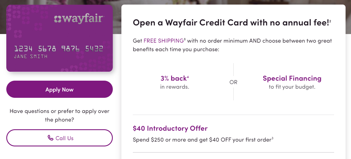 wayfair credit card reviews