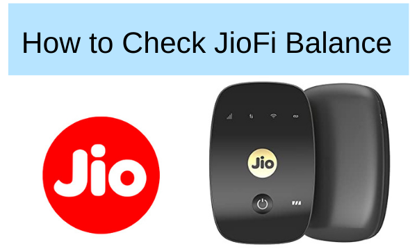 how to check data balance in jiofi