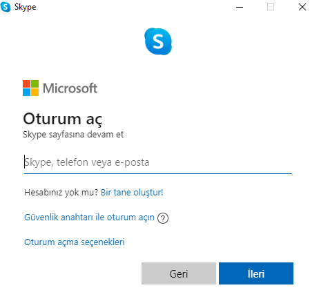 skype gmail ile giriş