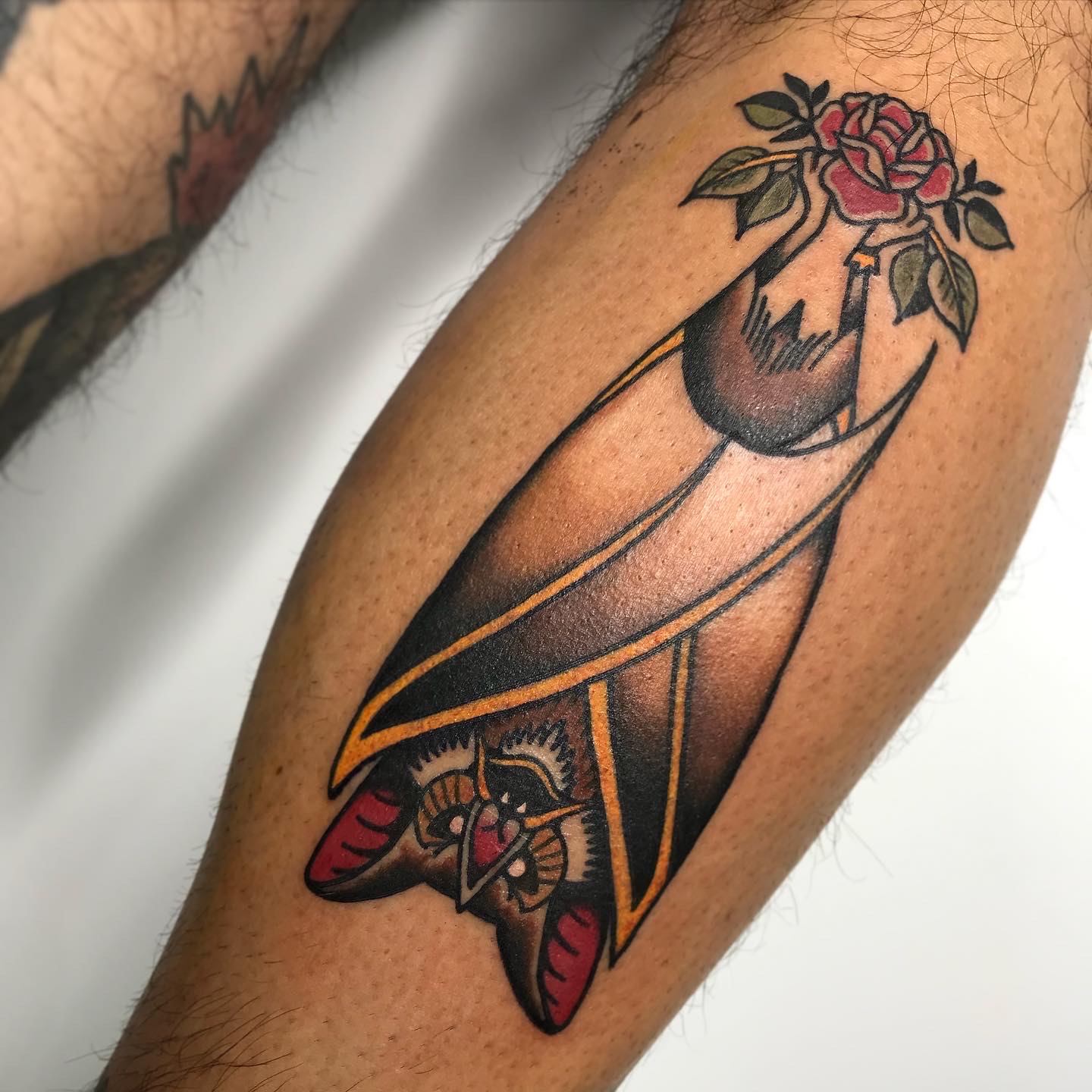 bat tattoo traditional