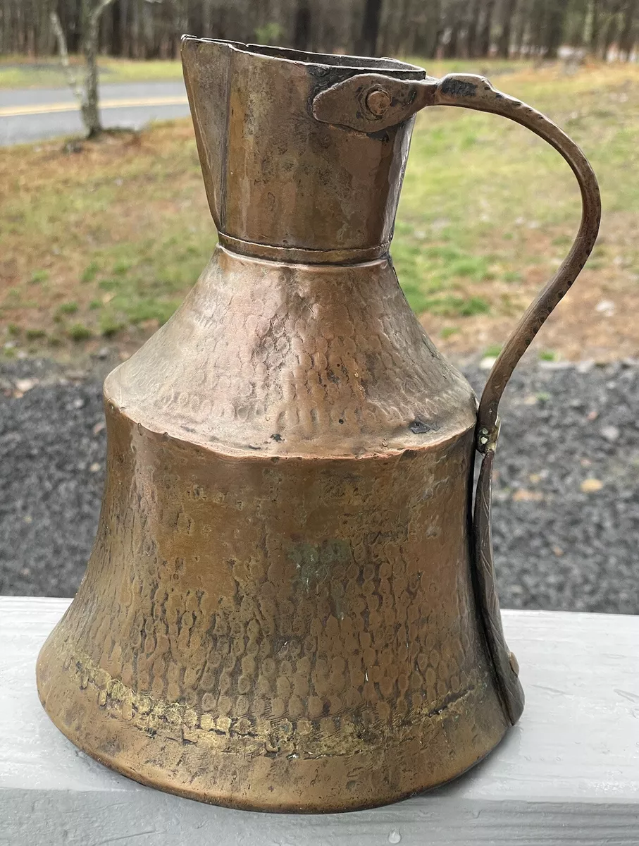 vintage hammered copper pitcher