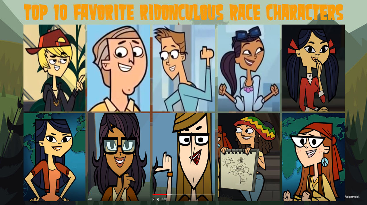 total drama ridonculous race characters