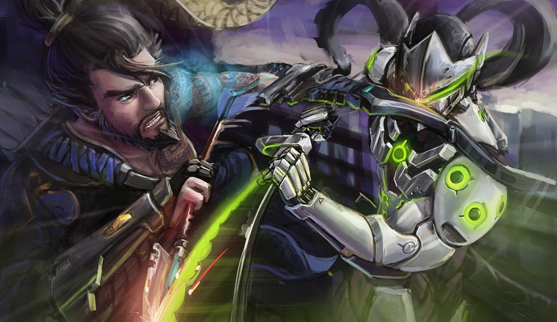 genji and hanzo fanart