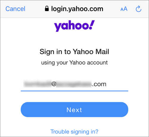 sign in to yahoo.com