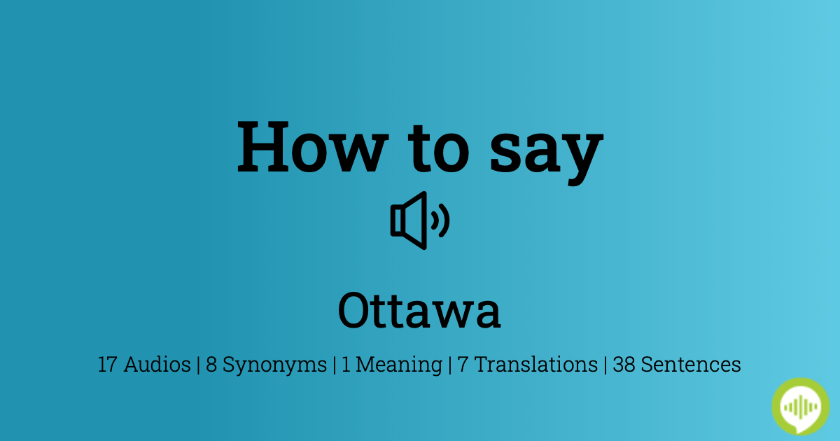 ottawa pronunciation