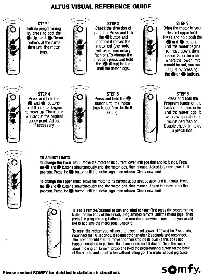 somfy remote programming