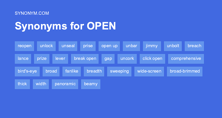 synonym for open