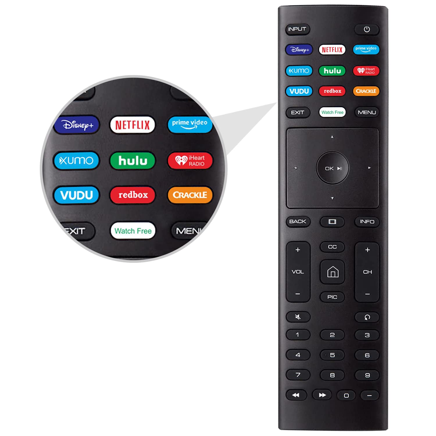 replacement remote control for vizio