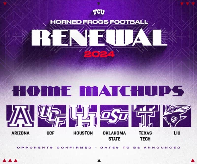 tcu horned frogs football schedule