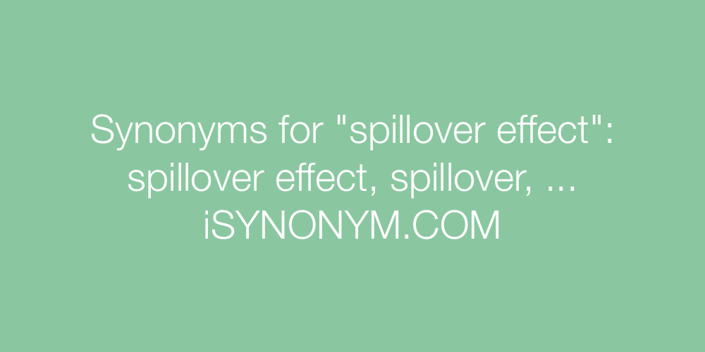 spillover synonym