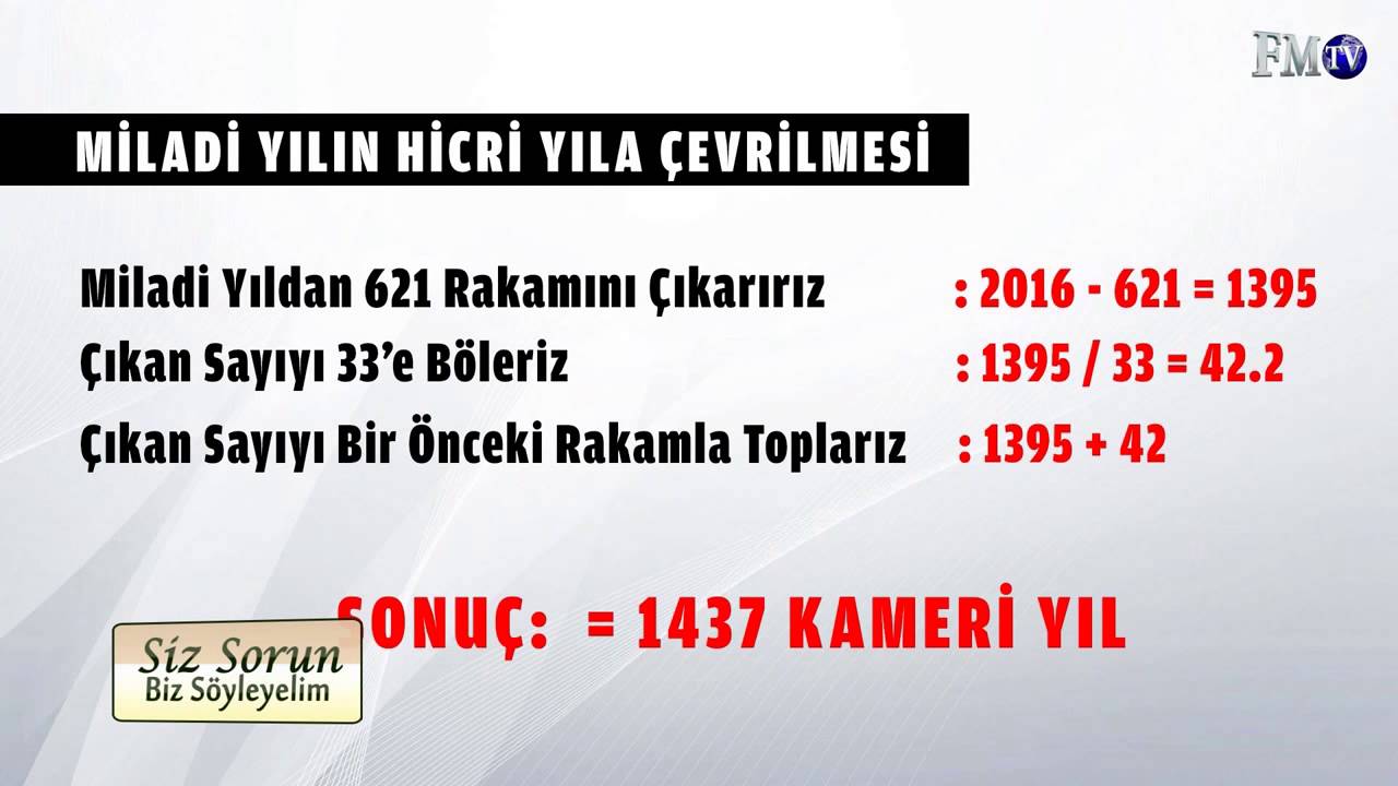 hicri 1400 yılı miladi hesaplama