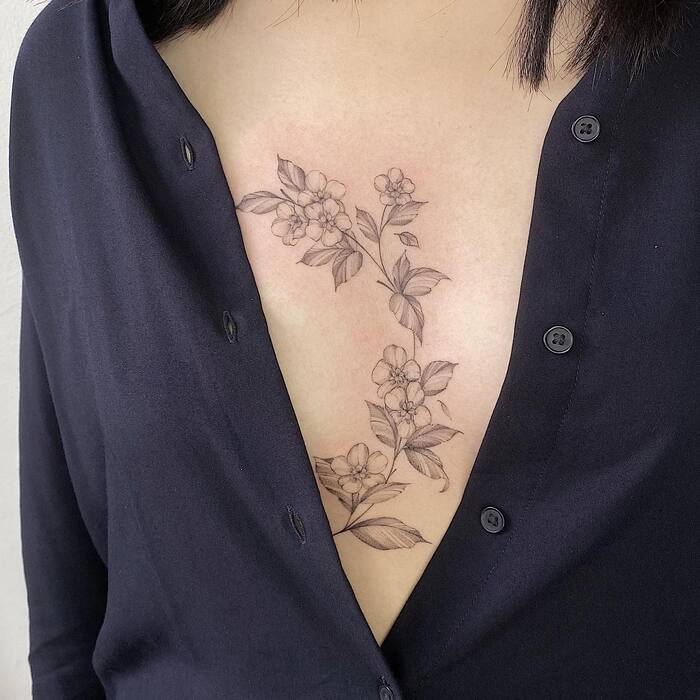 sternum tattoo designs