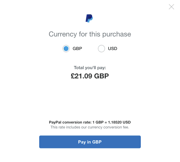 paypal fx rates