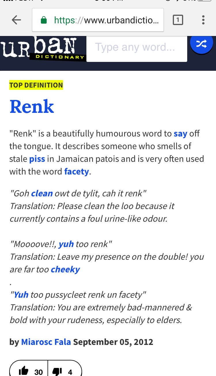 urban dictionary jamaican slang