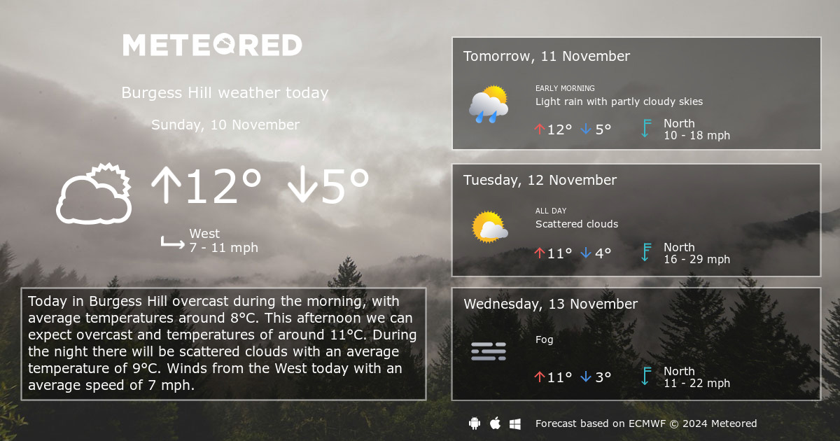 weather in burgess hill next 14 days