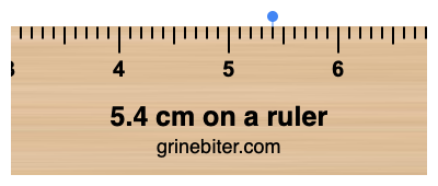 5.4cm in inches