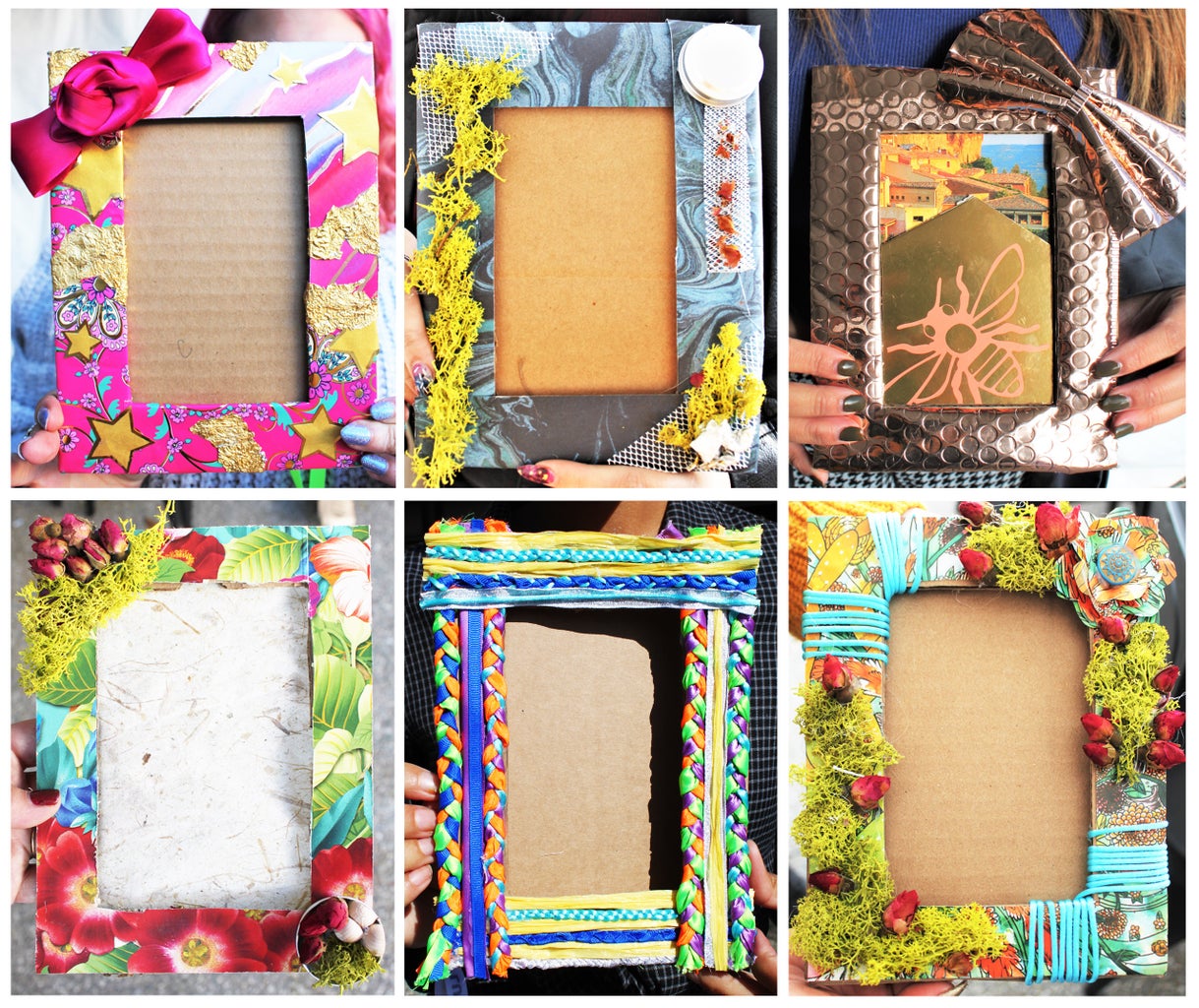 diy photo frame with paper