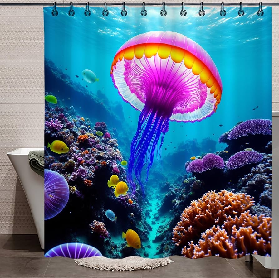 jellyfish bathroom decor