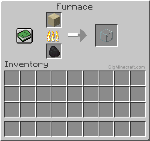 how to make glass in minecraft