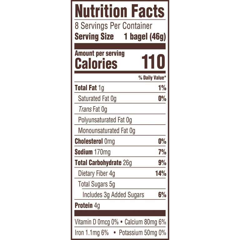 bagel thins nutrition facts