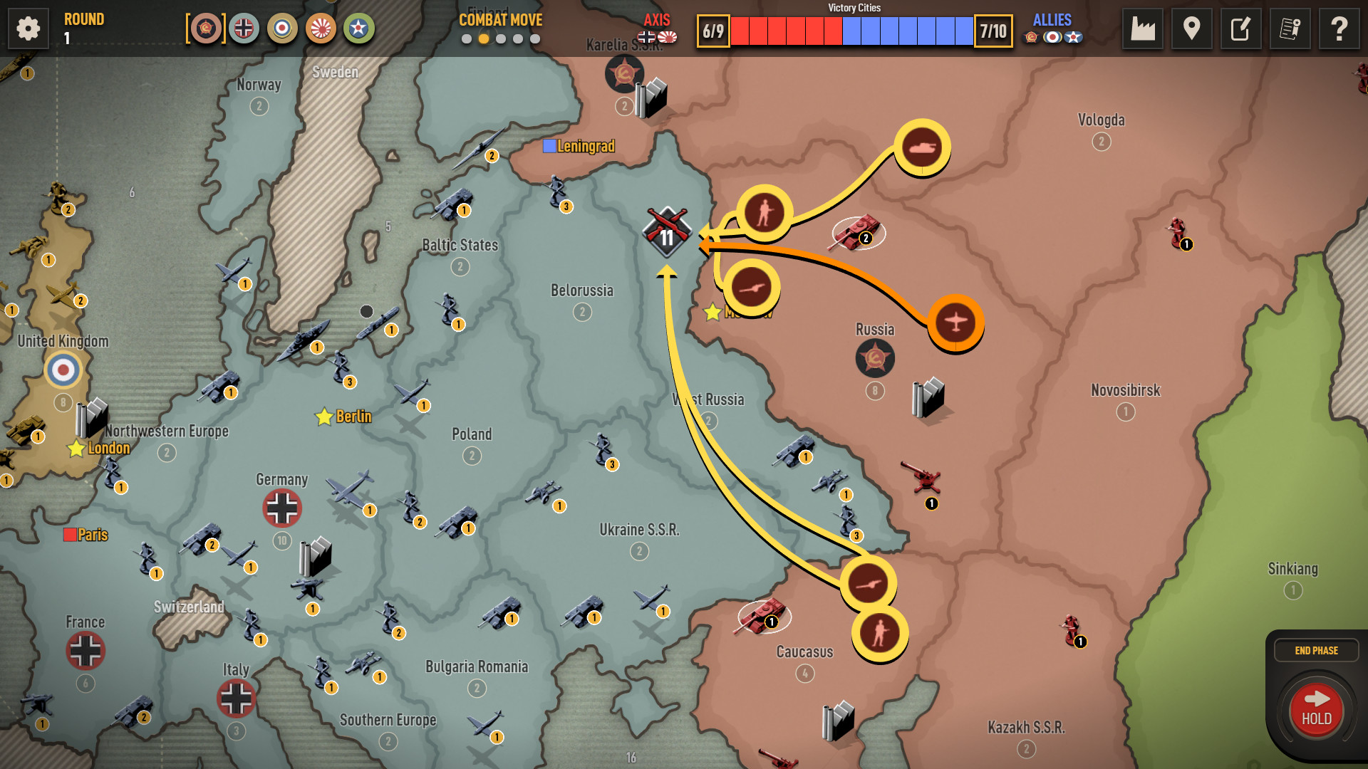 axis and allies gameplay